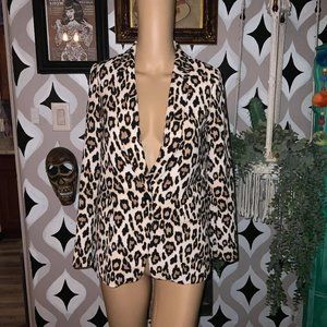 Banana Republic Leopard Soft Blazer Sz